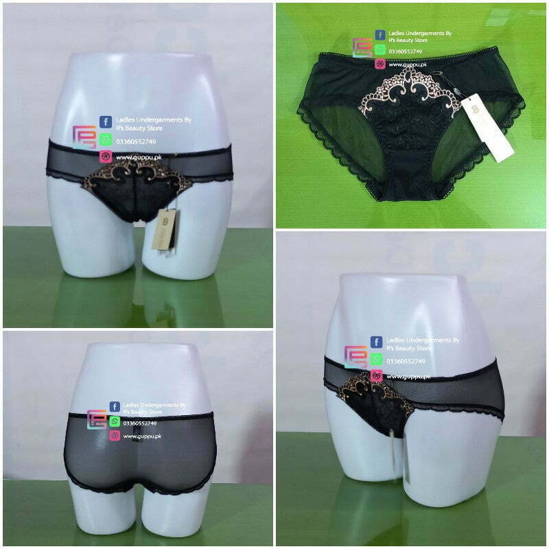 Fancy Transparent Embroidered Underwear Bridal Panty