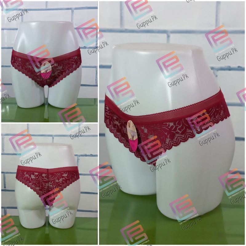 Lace Thong Panty Women Underwear T-Panty Bridal Lingerie - guppu.pk