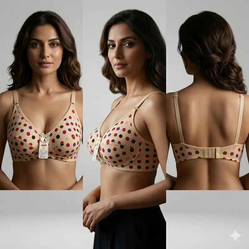 Ok Noor Soft Cotton Bra Women C Cup  Bra 704