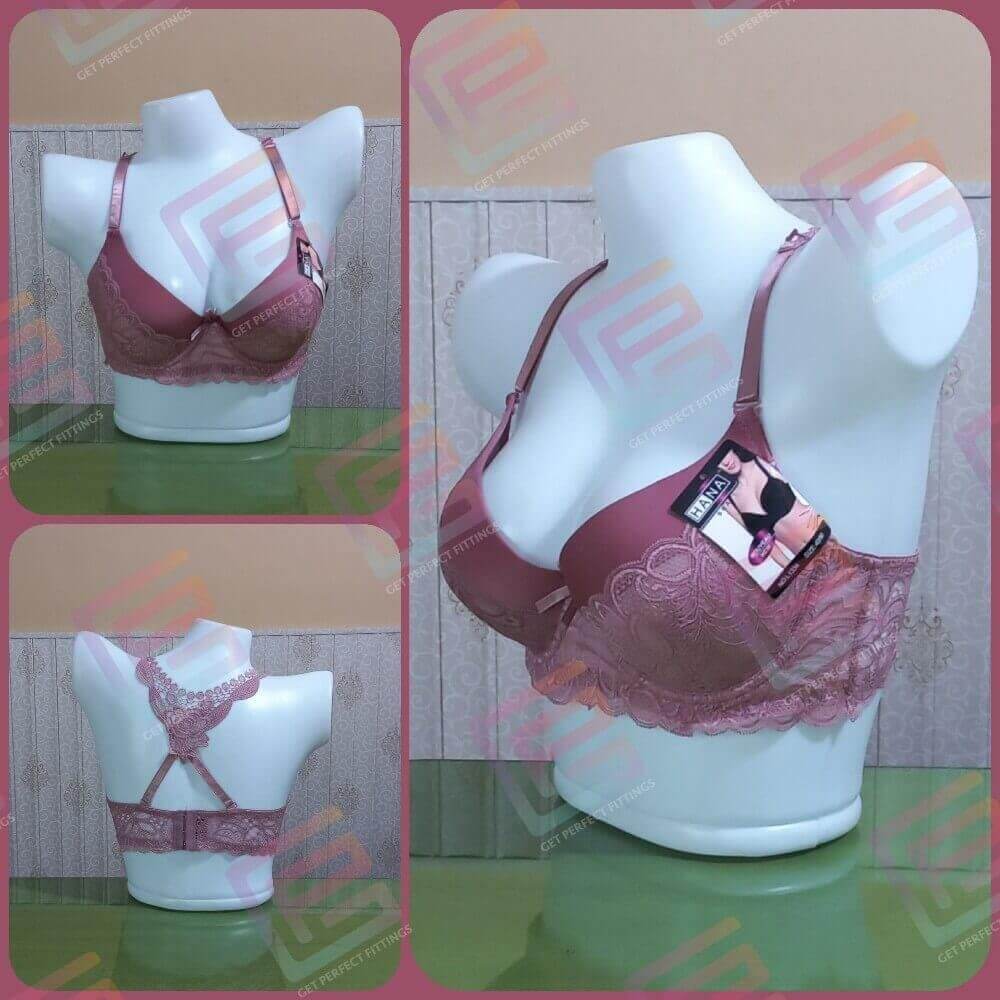 Maidenform Inspirations 6406 Padded Push Up Bra - Pink, Underwire, NWT