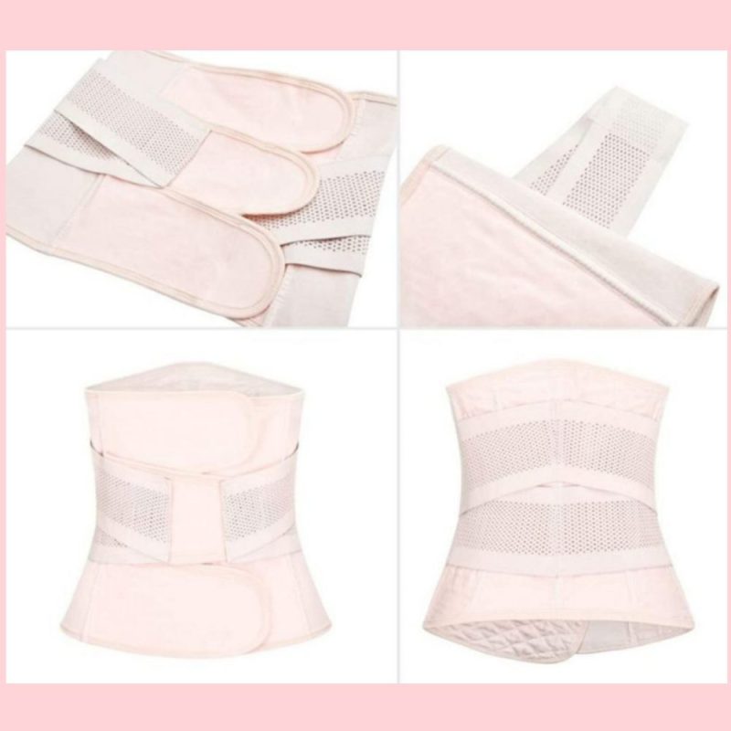 All sides of Postpartum Girdle C-Section Recovery Belt Back Support Belly Wrap Belly Band Shapewear Slimming Belt - guppu.pk