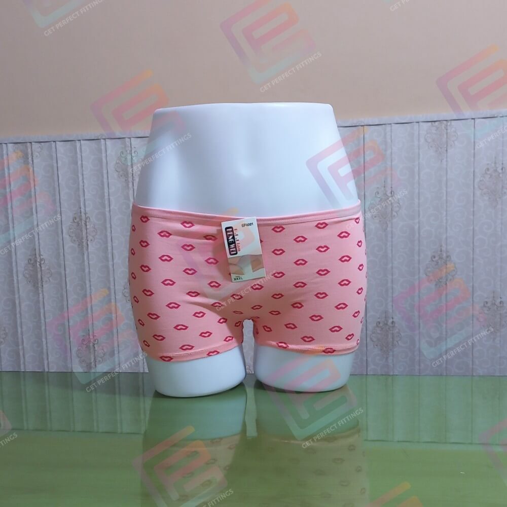 Women Cotton Boxer Shorts Peachy Pink Blended Underwear