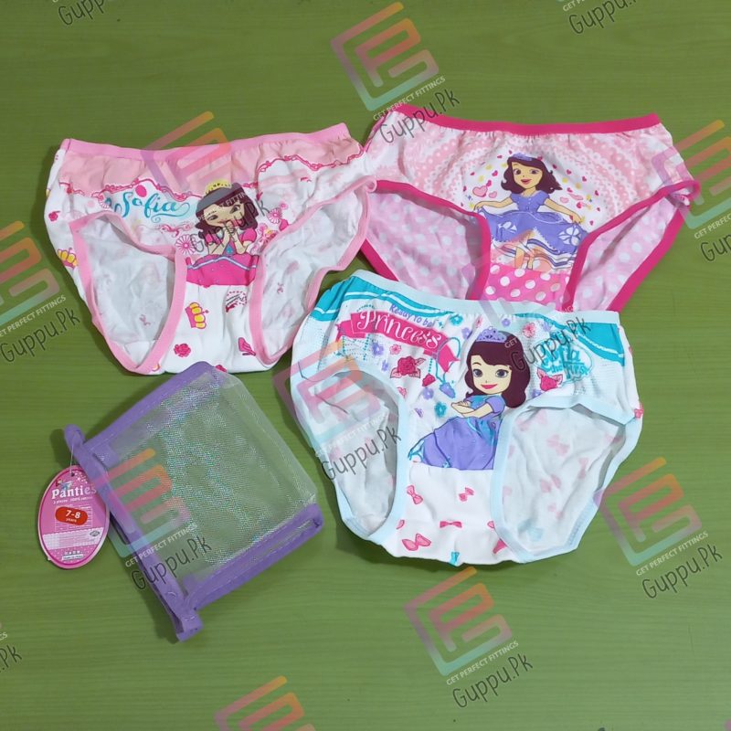Little Girls Disney Characters Panties Pack of 3 Disney Character Soft Cotton Panties