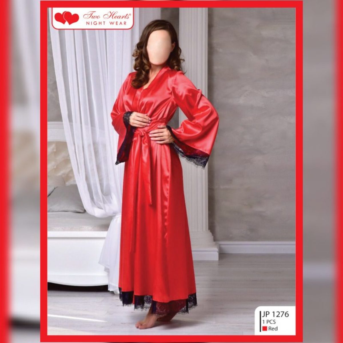 Gown Set Nightwear Satin Silk Robe Gown Set Nightwear 2Pc