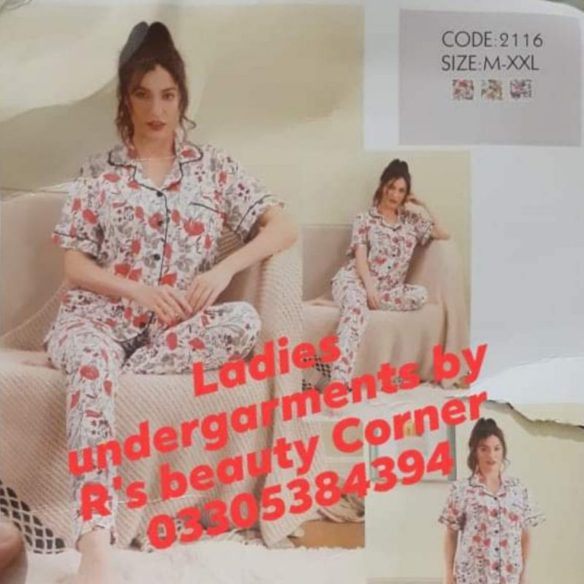 High Quality Women Night Suits Women PJ Sleepwear XL 