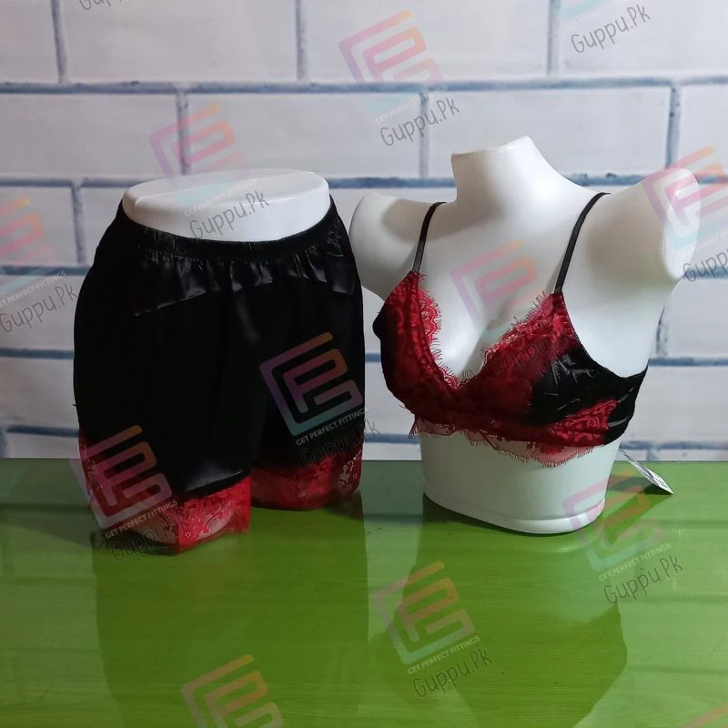 Sexy Satin Cami Shorts Nightwear Baby Doll Nighty - Image 3