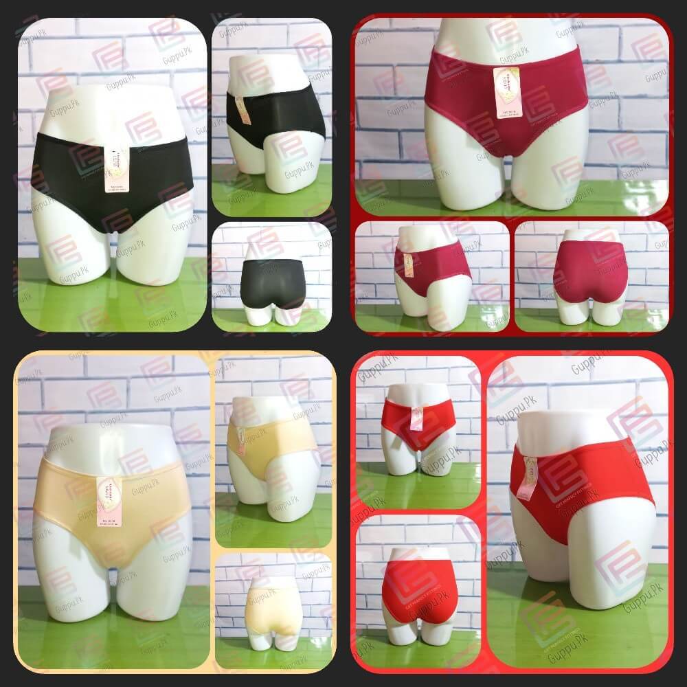 Pack of Four Soft Cotton Periods & Casual Panties High Quality Free Size Medium
