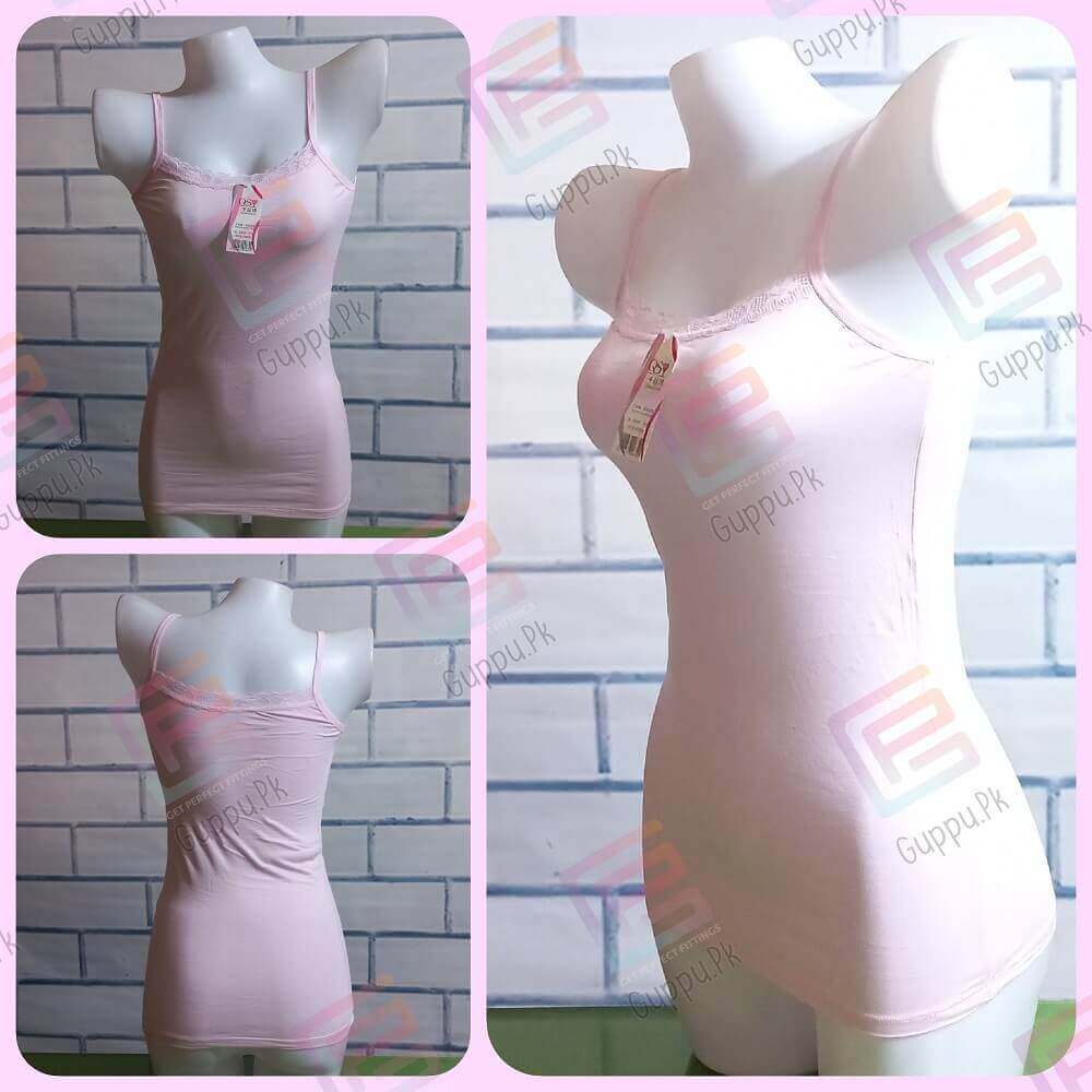 Soft Malai Camisole Top for Girls High Quality Imported Camisoles Pink Colour