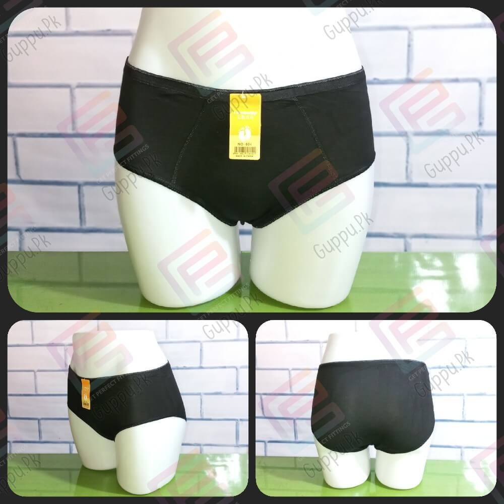 Pack of Three Cotton Panties High Quality Periods & Casual Underwear Black Free Size