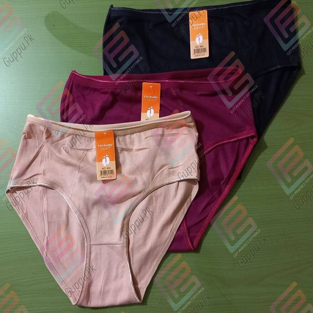 Pack of Three Cotton Panties High Quality Periods & Casual Underwear - guppu.pk