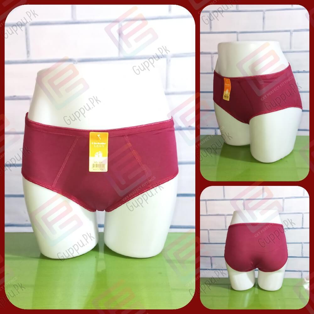 Pack of Three Cotton Panties High Quality Periods & Casual Underwear Maroon Free Size