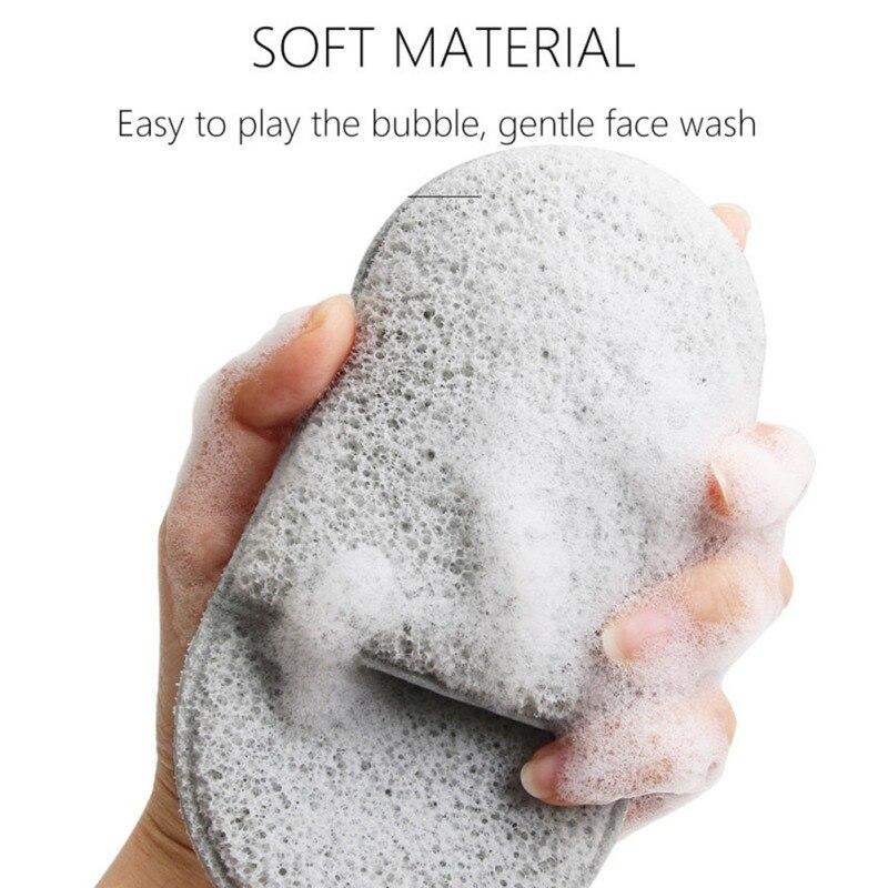 Soft Facial Cleansing Sponge Facewash Exfoliating Makeup Puff grey guppu.pk