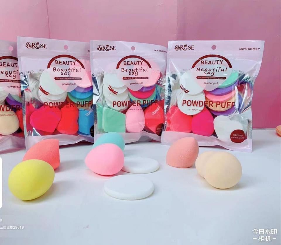 Pack of 12 Microfiber Beauty Blenders and Makeup Puffs Powder Puffs
