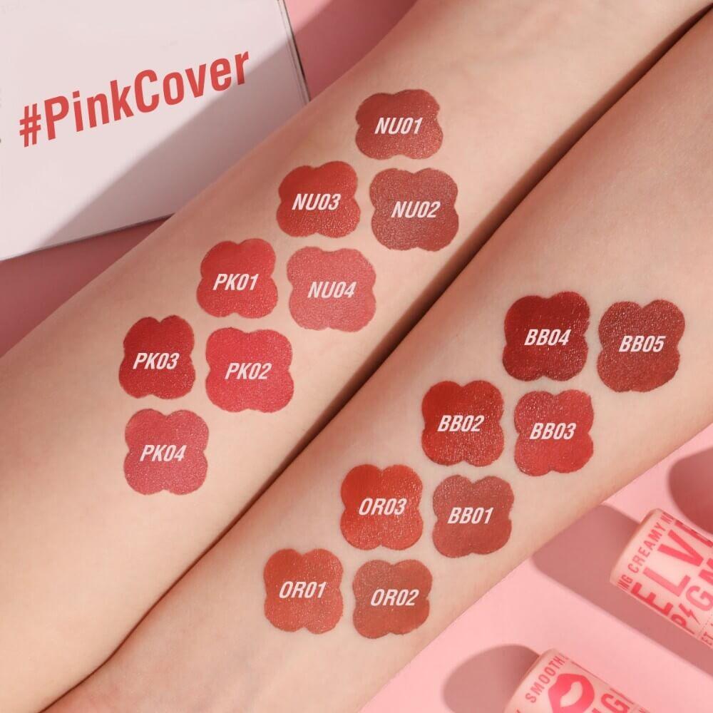 Pinkflash Silky Velvet Lipstick Swatches