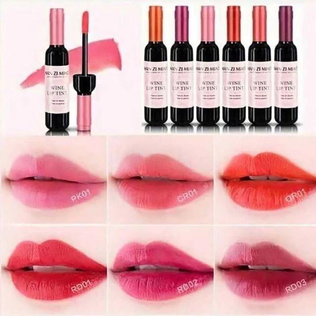 Wine Lip Tint Liquid Lipstick (Pack of 6)