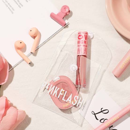 PINK FLASH Mini PVC Transparent Lipstick Bag