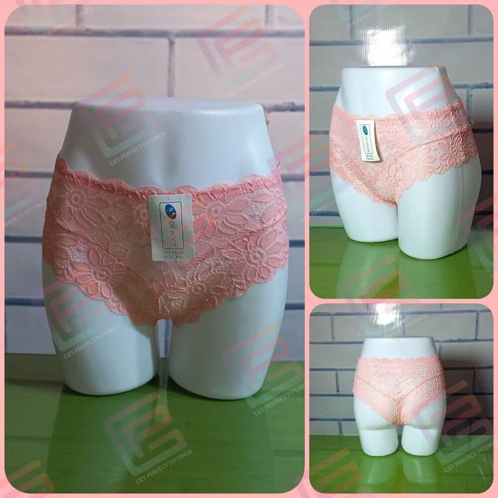 Stylish Lace Panty by Ok Noor Peach