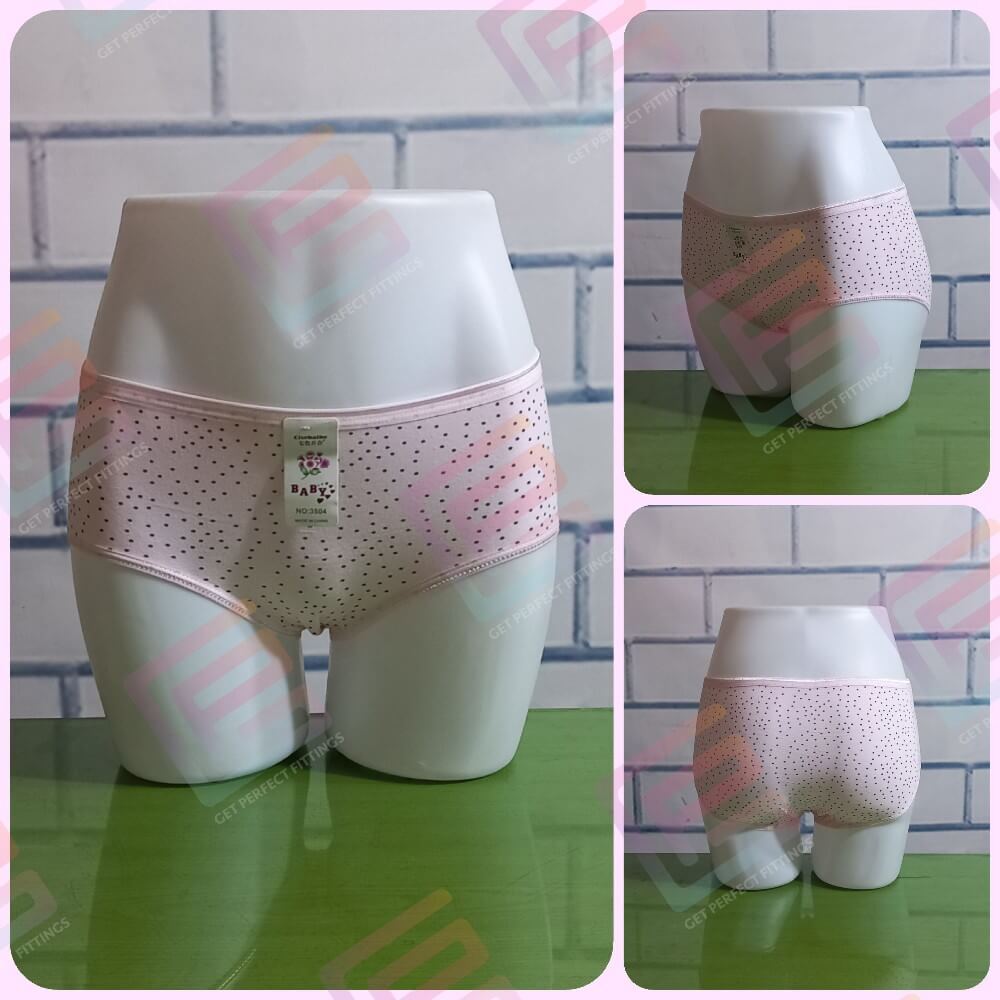 Chic Dots Print Soft Cotton Panty for Teenage Girls pink