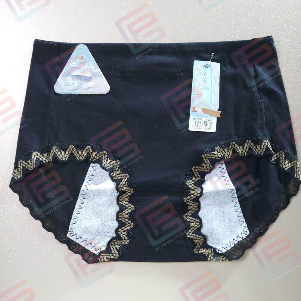 Leak Proof Periods Panty Soft Cotton Menstruation Panties with Lace Medium to Large