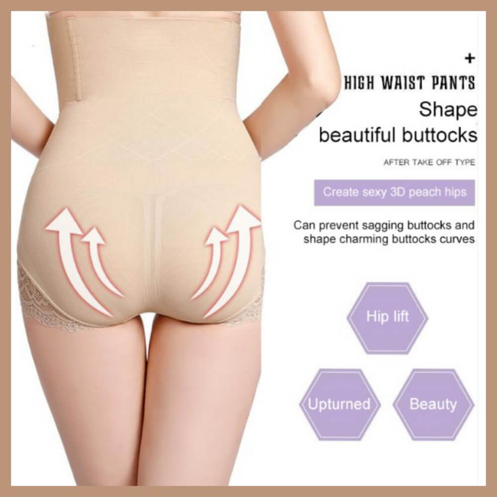 Honeycomb Body Shaper Underwear Seamless High Waist Slimming Lower
