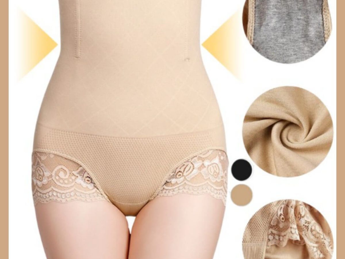 Women High Waist Underwear Body Seamless Slimming Panties Elastic Full  Coverage Skin 