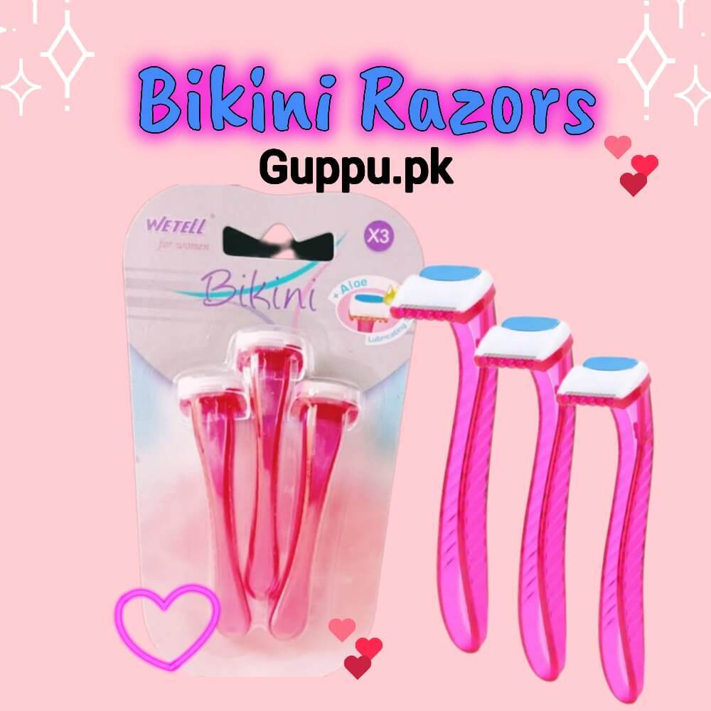 Pack of 3 Bikini Razor For Delicate Areas Groin Armpits and Blister 03 Units Disposable
