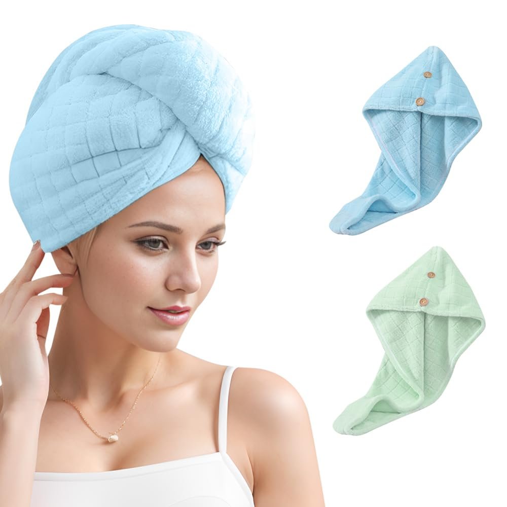 High Quality Microfiber Hair Drying Towel Cap Shower Towel Twist Head Towels