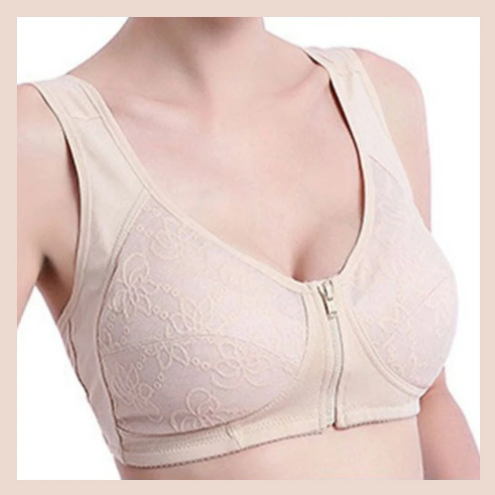 Zip Front Closure Bra Post Surgery Mastectomy / Breast Feeding