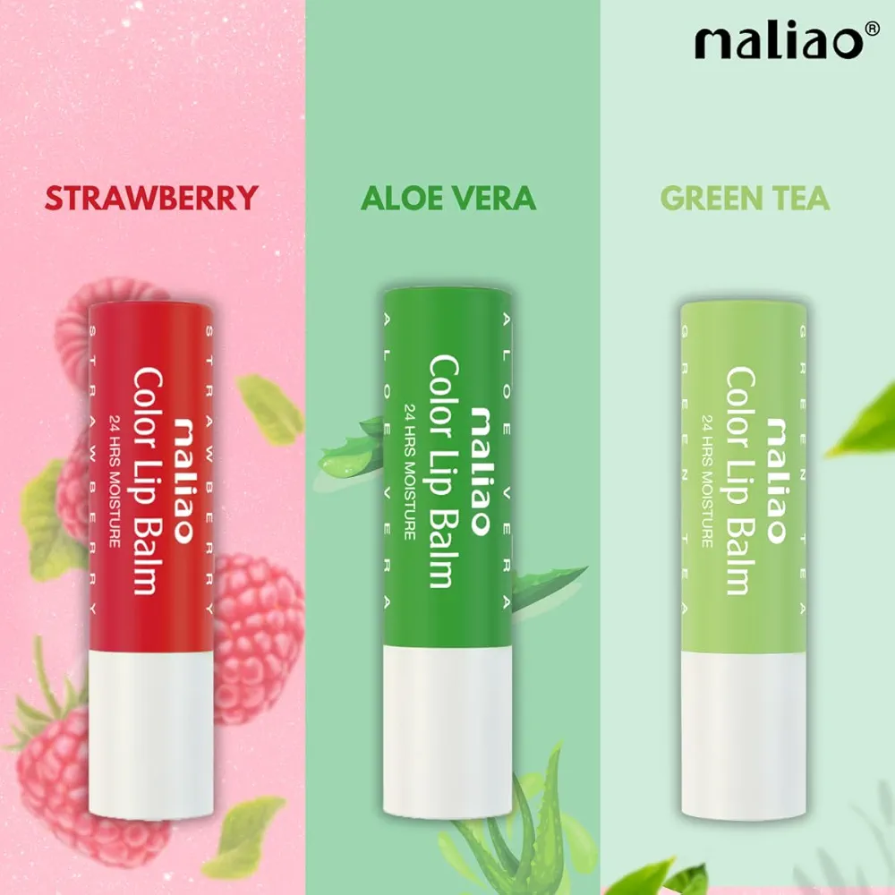 Maliao Color Lip Balm with SPF15 24Hrs of Moisture with a Touch of Color