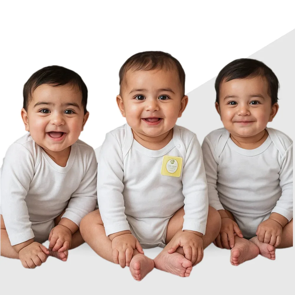Pack of 3 Pure White Baby Bodysuits 0-12 Months Soft Cotton Onesies for Newborns & Infants