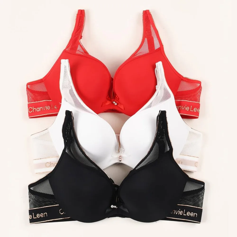 3 colours Single Padded Fancy Bridal T Shirt Bra Chanvie Leen