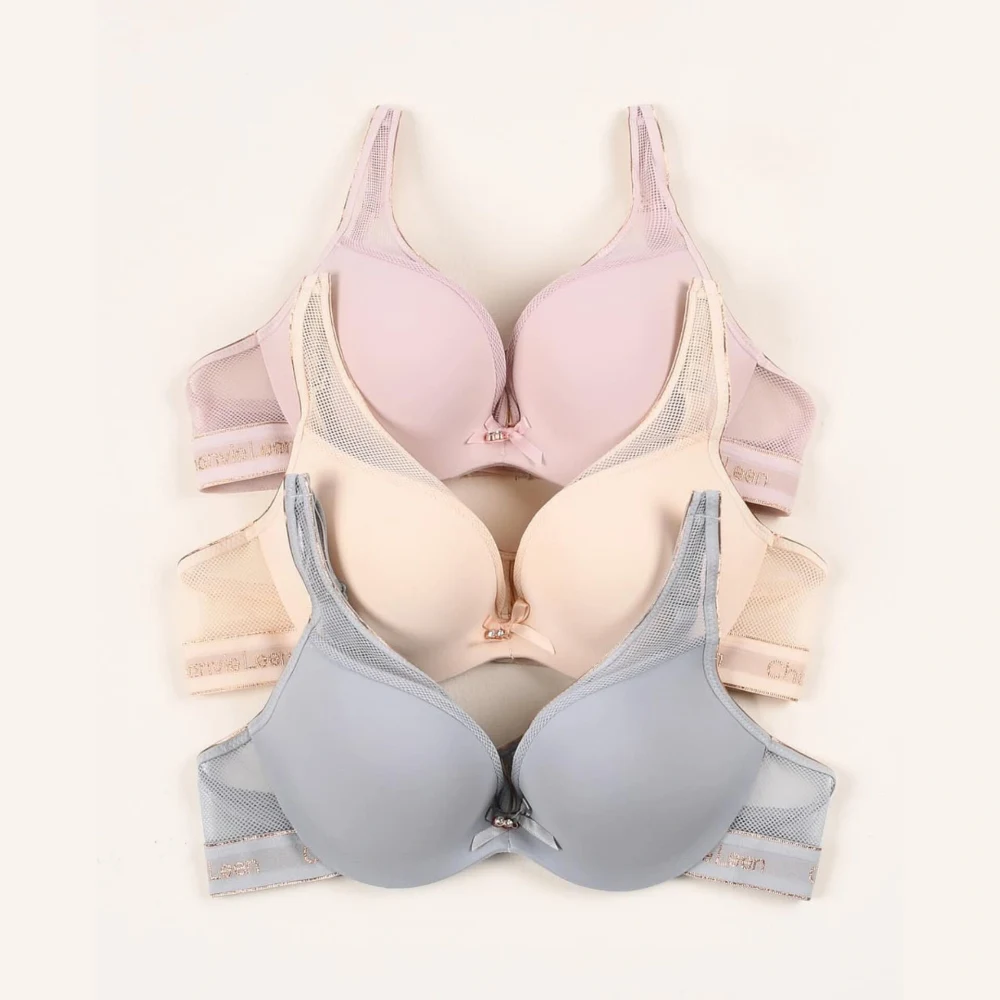 3 colours Single Padded Fancy Bridal T Shirt Bra Chanvie Leen