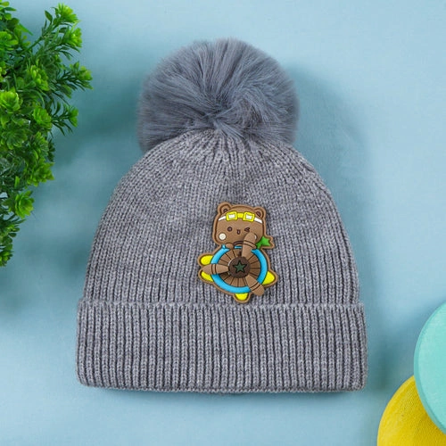 3D Character Baby Woolen Cap without Fleece Lining Unisex
