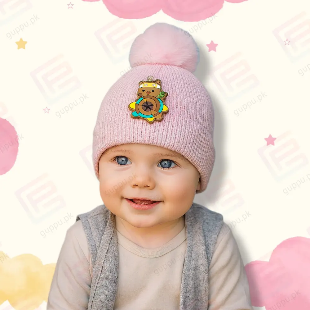 3D Character Baby Woolen Cap without Fleece Lining Unisex