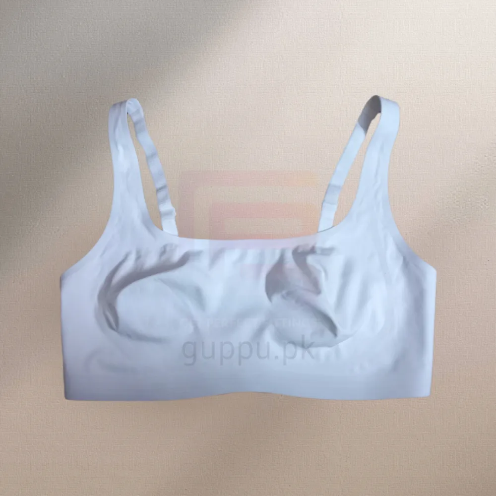 White Seamless Ice Silk Bra for Women – Non Padded Wireless Shaping Bra